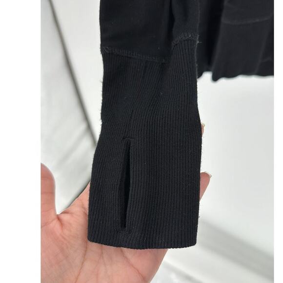 ATHLETA Inner Twist Wrap Pullover Hooded Athletic top athleisure black neutral - Picture 6 of 9